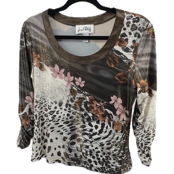 Joseph Ribkoff Tops - 🖤Joseph Ribkoff Size 8 – Bold & Elegant Animal print Designer Top